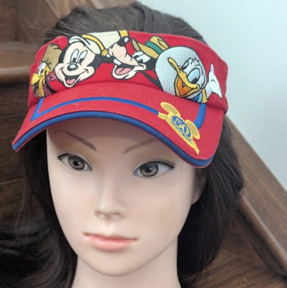 Walt Disney World Disney Resort Visor Hat Adjustable Mickey Donald Goofy - Picture 7 of 9